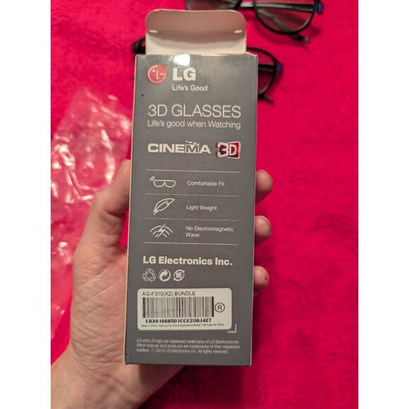 2-Pack LG Cinema 3D Passive Glasses AG-F310 FPR Light Weight Cinema 3D TV - Picture 2 of 6